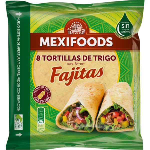 TORTILLAS TRIGO MEXIFOODS 8U 20CM