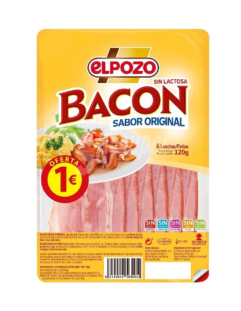 ELPOZO BACON LONCHAS 100G 1E