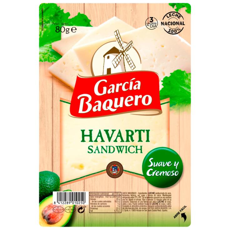 QUESO LONCHAS HAVARTI GARCIA BAQUERO 80G