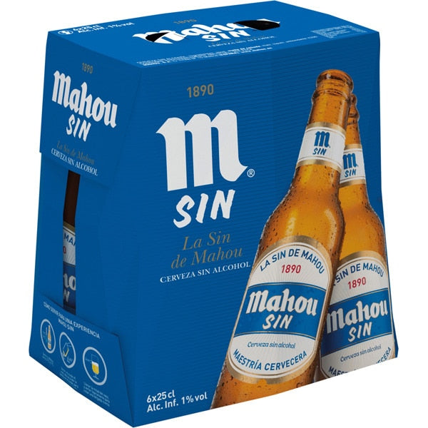 CERVEZA SIN ALCOHOL BOTELLA P6X25CL MAHOU