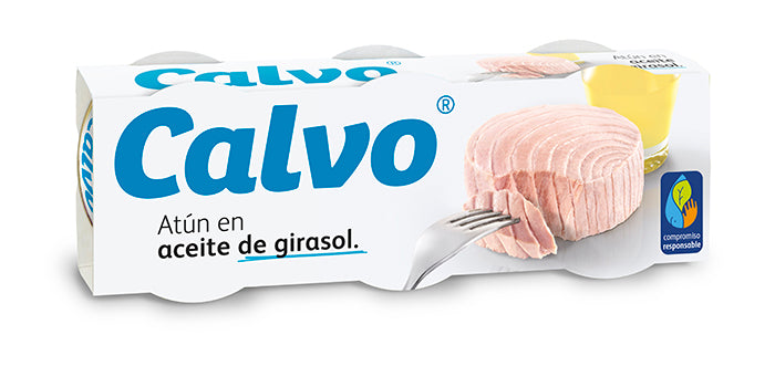 ATUN ACEITE GIRASOL CALVO PK4 RO80 CARTON BLANCO