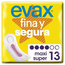 COMPRESA EVAX FINA Y SEGURA MAXI 13U