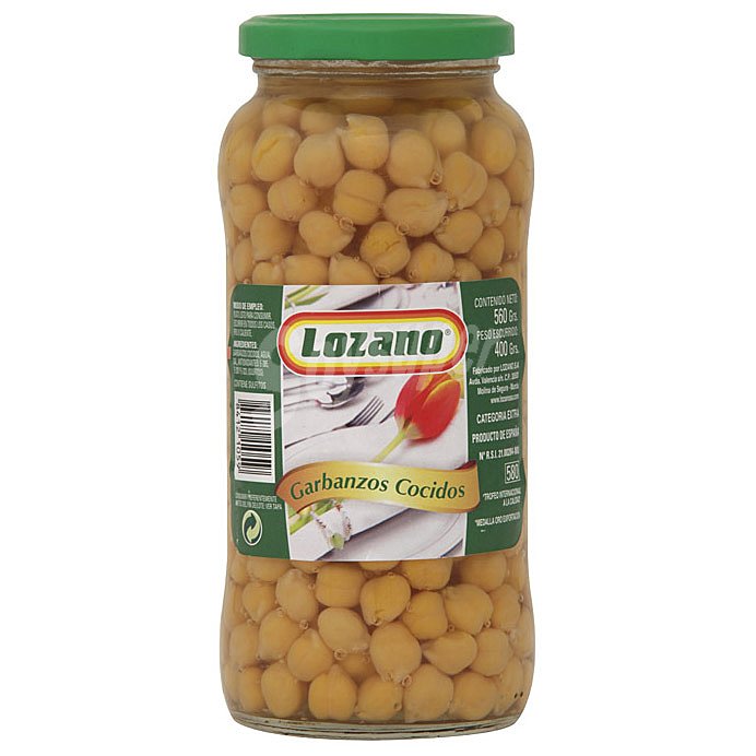 GARBANZO COCIDO LOZANO 560G