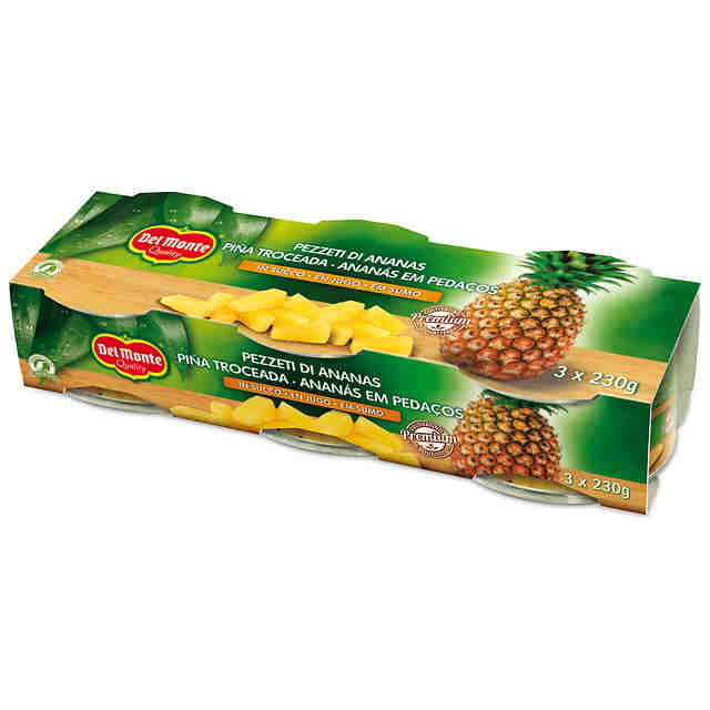 PIÑA NATURAL DELMONTE TROCEADA 3X230G