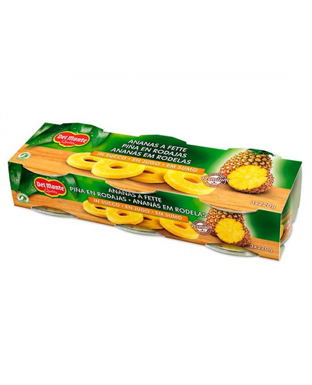 PIÑA NATURAL DELMONTE RODAJA 3X230G