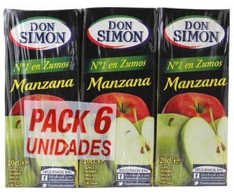 ZUMO BRIK DON SIMON 6X200ML MANZANA