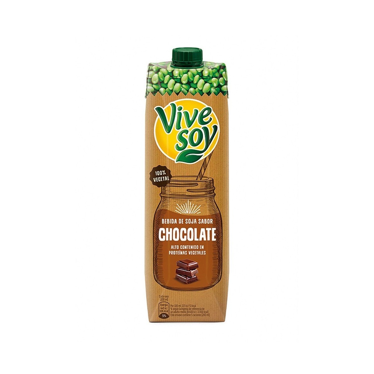 BEBIDA VEGETAL SOJA VIVESOY 1L CHOCO