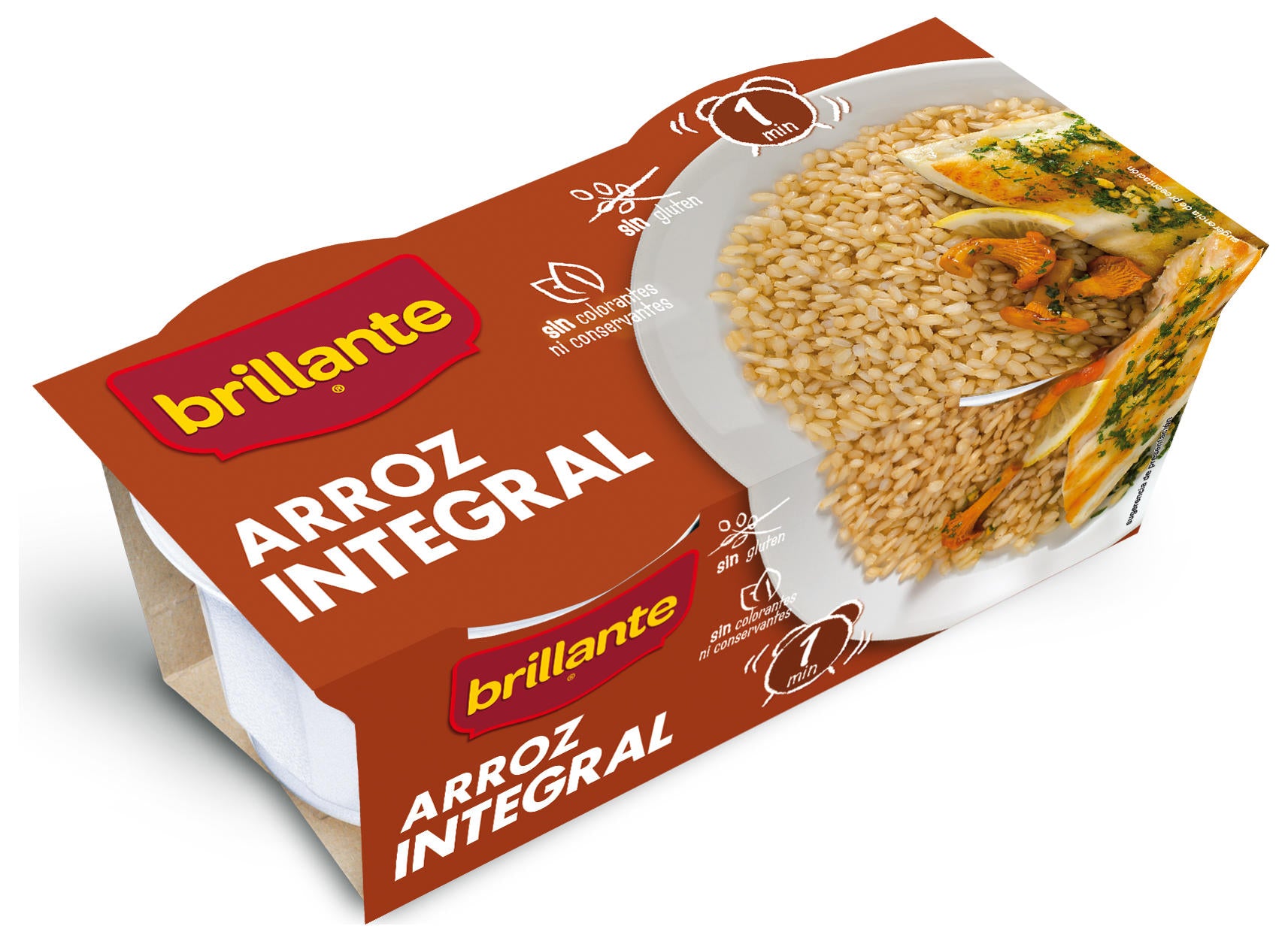 ARROZ BRILLANTE INTEGRAL 2X125G.