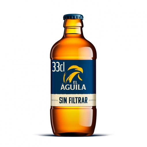 CERVEZA BOTELLA 33CL EL AGUILA SIN FILTRAR