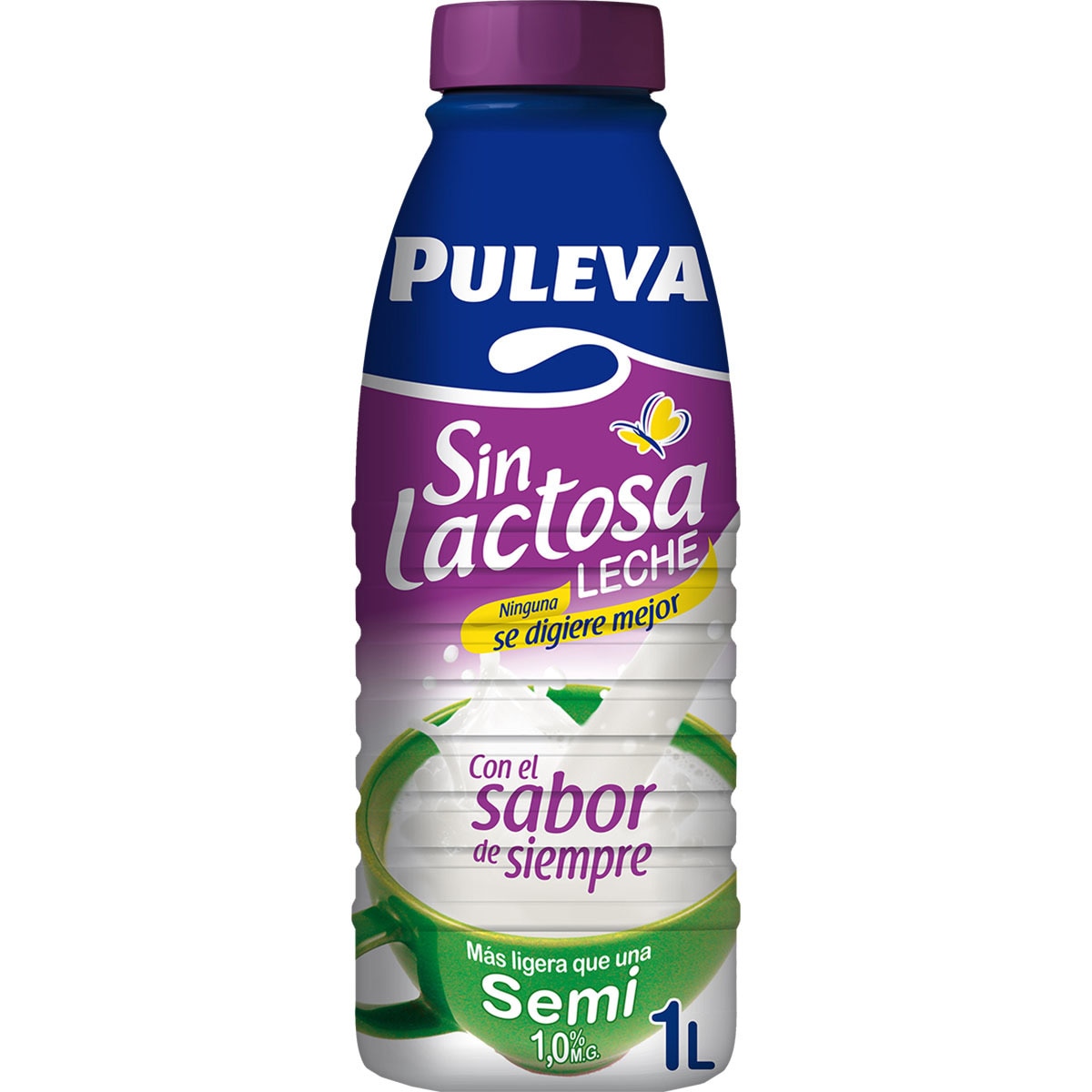 LECHE SIN LACTOSA SEMIDESNATADA PULEVA 1L