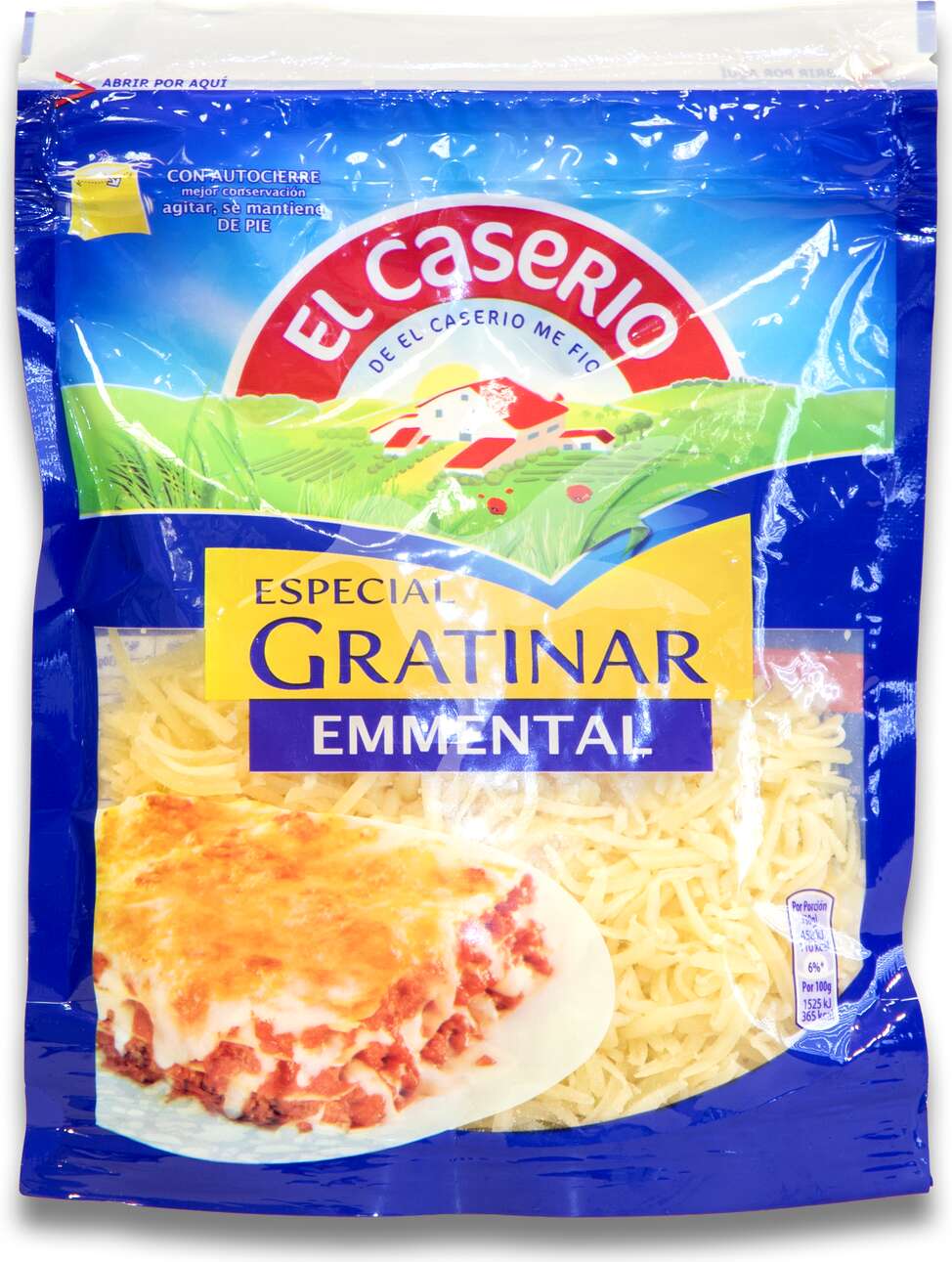 QUESO RALLADO EMMENTAL EL CASERIO 140G