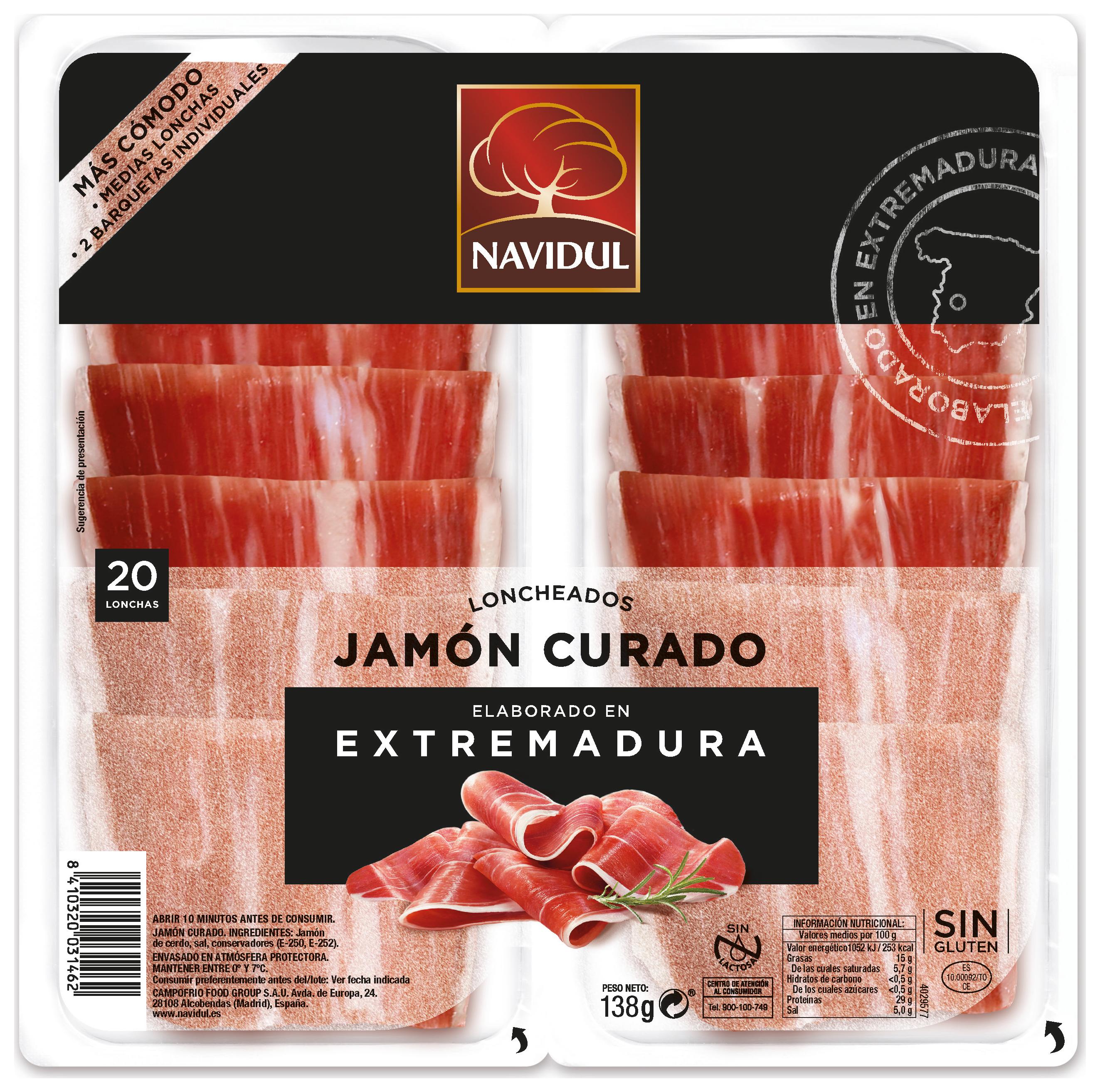 JAMON SERRANO LONCHAS NAVIDUL 138G BIPACK