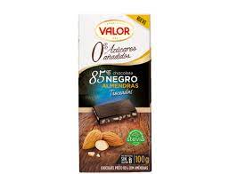 CHOCOLATE VALOR S/A NEGRO 85% ALMENDAS 100G