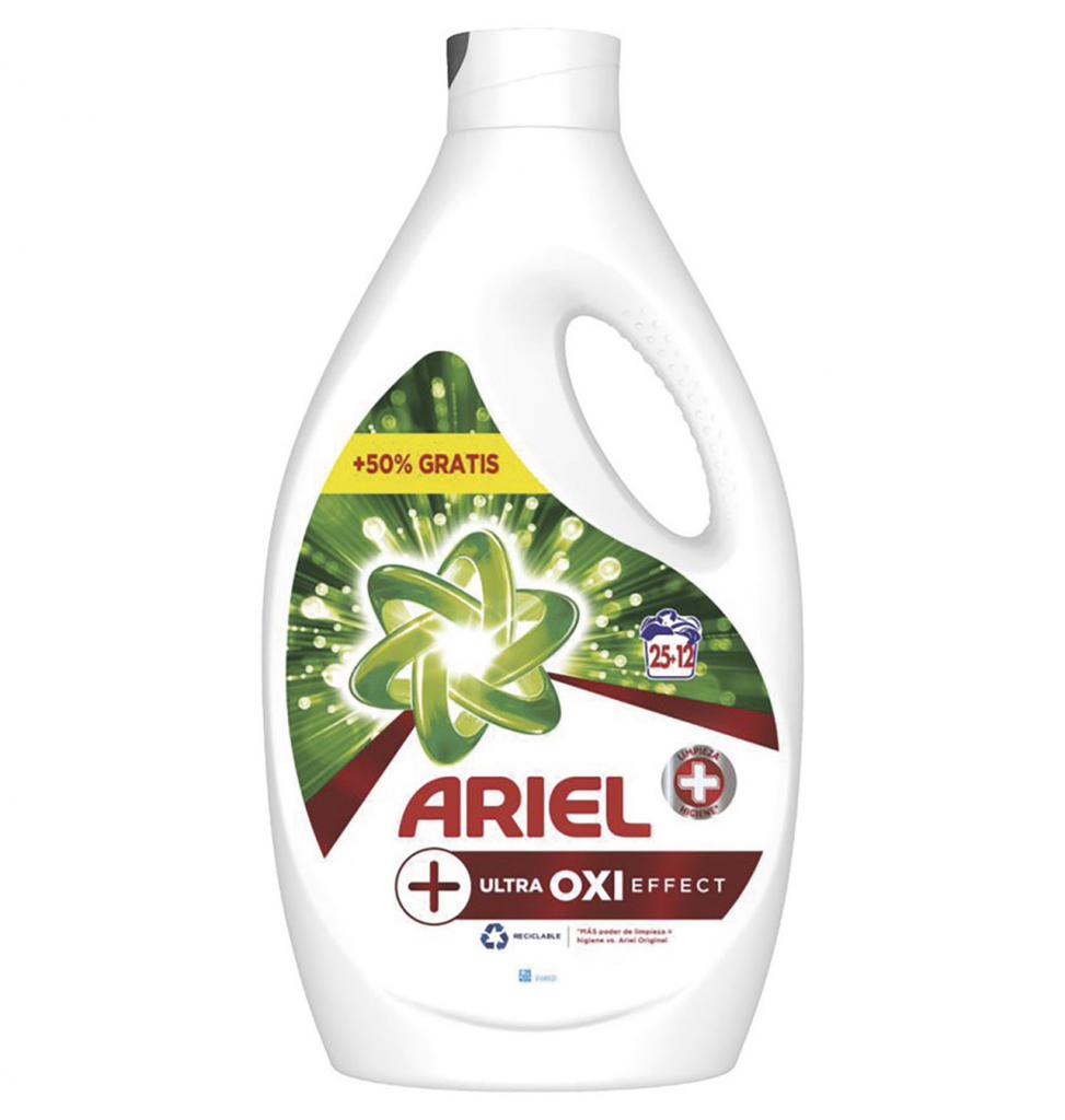 DETERGENTE LIQUIDO ARIEL OXI 25+12CACITOS 2035ML