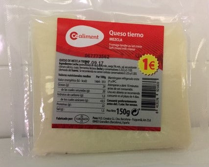 QUESO CUÑA TIERNO MEZCLA 150G COALIMENT