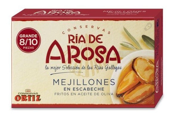 MEJILLON ESCABECHE ORTIZ 8-10 RIA AROSA