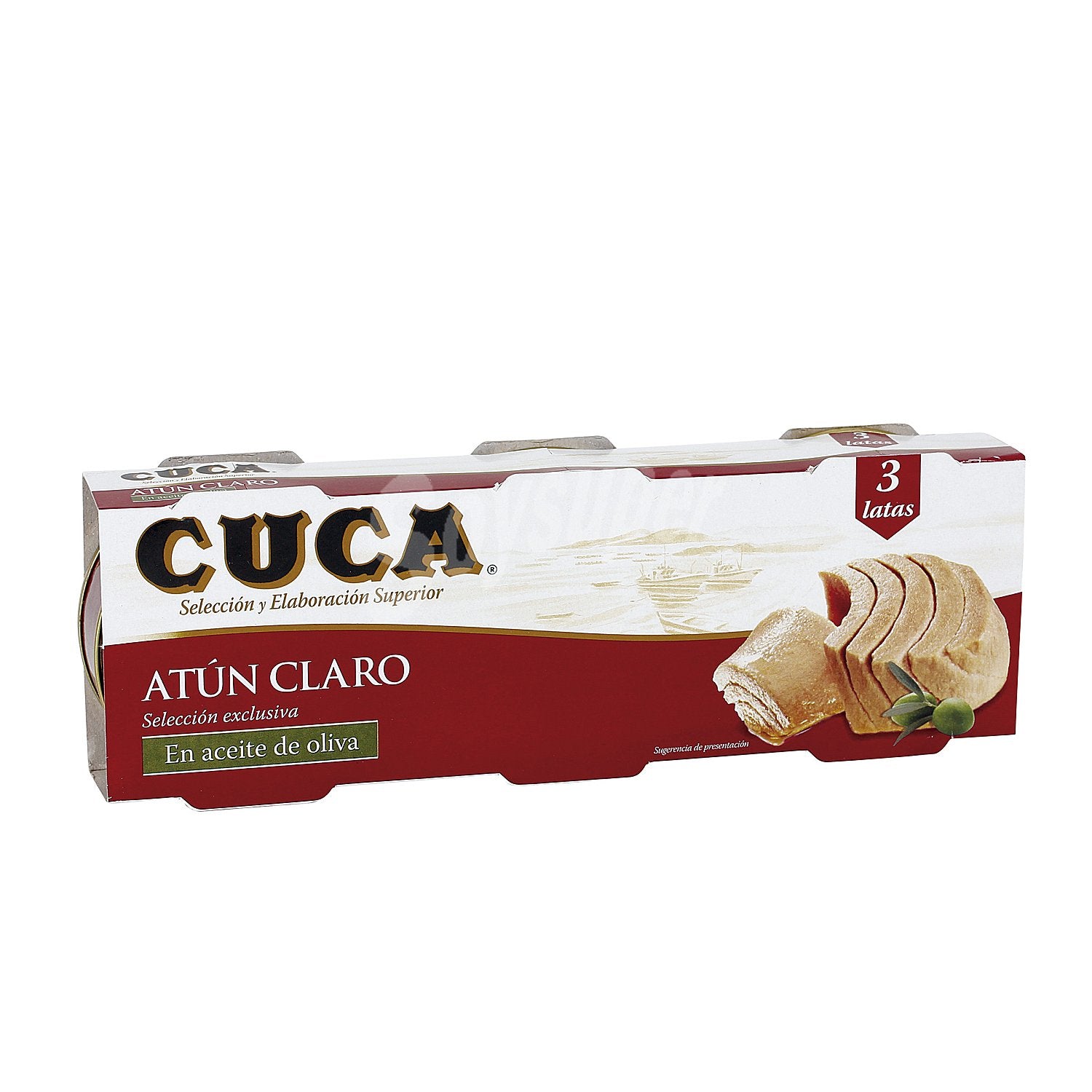 ATUN CLARO ACEITE OLIVA VIRGEN CUCA 3X65G RO70