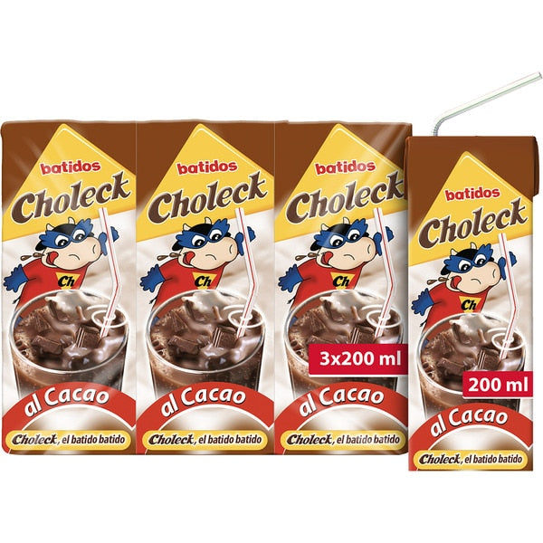 BATIDO CHOLECK 3X200ML. CHOCO.