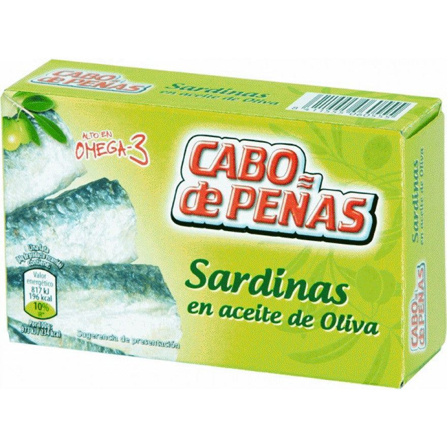 SARDINAS ACEITE OLIVA CABO PEÑA 120G