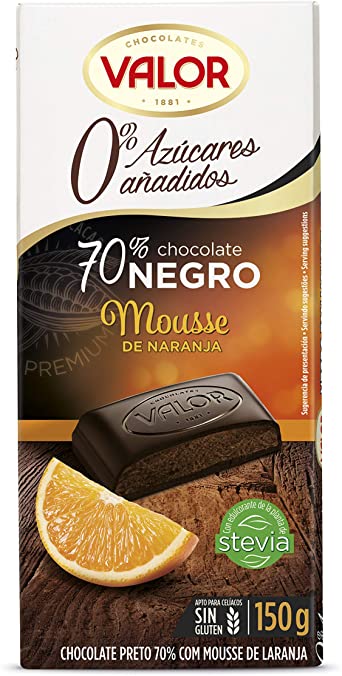 CHOCO VALOR S/A 150G.MOUSSE 70%NAR