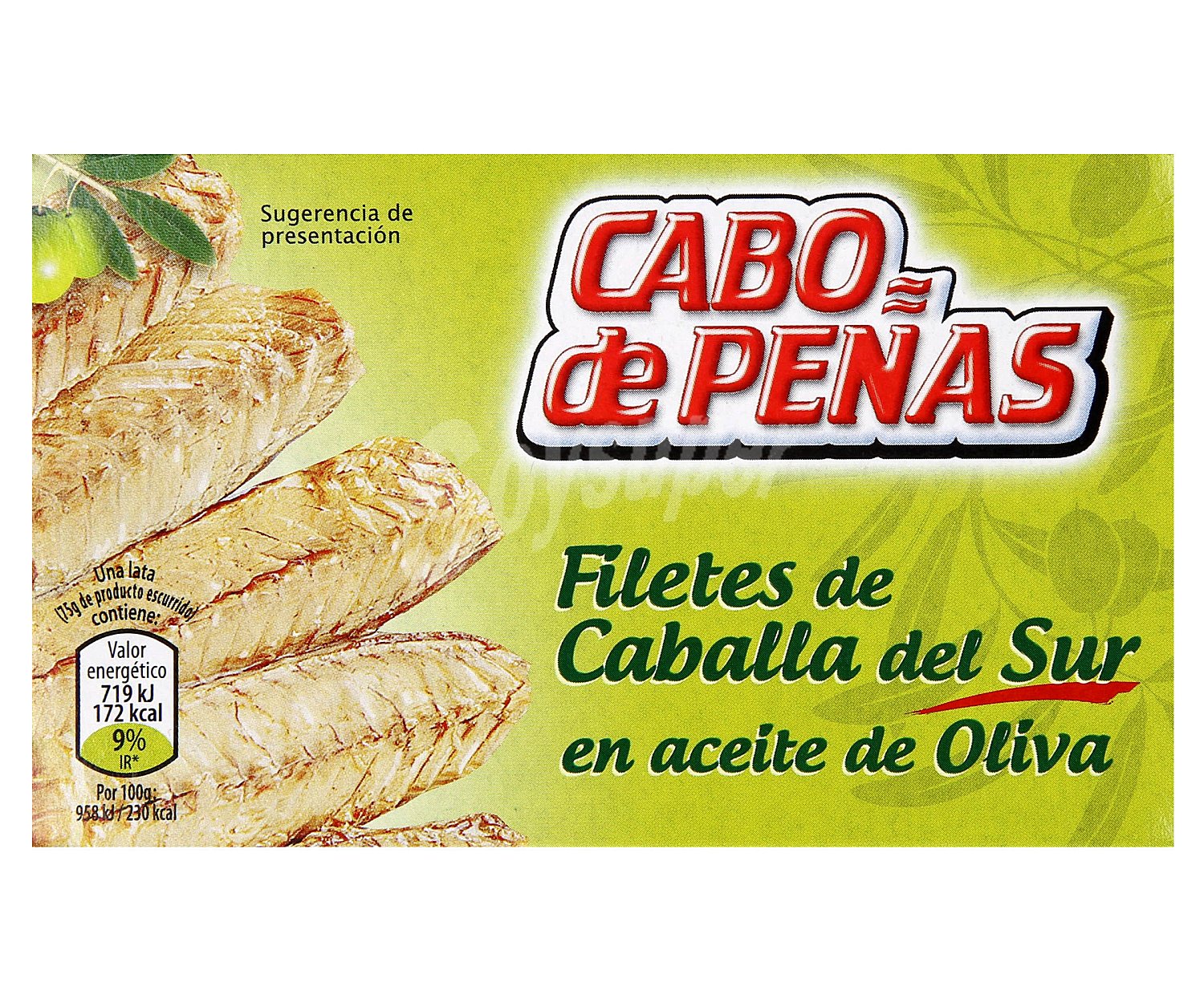 FILETE CABALLA SUR CABO PEÑAS ACEITE OLIVA VIRGEN 75G