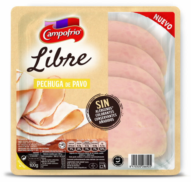 PECHUGA PAVO CAMPOFRIO LONCHAS 100G