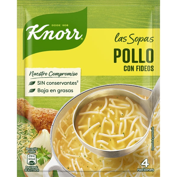 SOPA KNORR POLLO FIDEOS