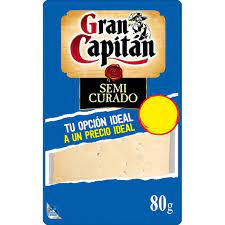 QUESO LONCHAS SEMI CURADO GRAN CAPITAN 80G