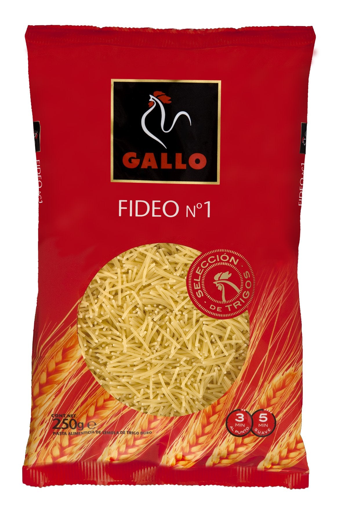 PASTA GALLO 250G FIDEO 1