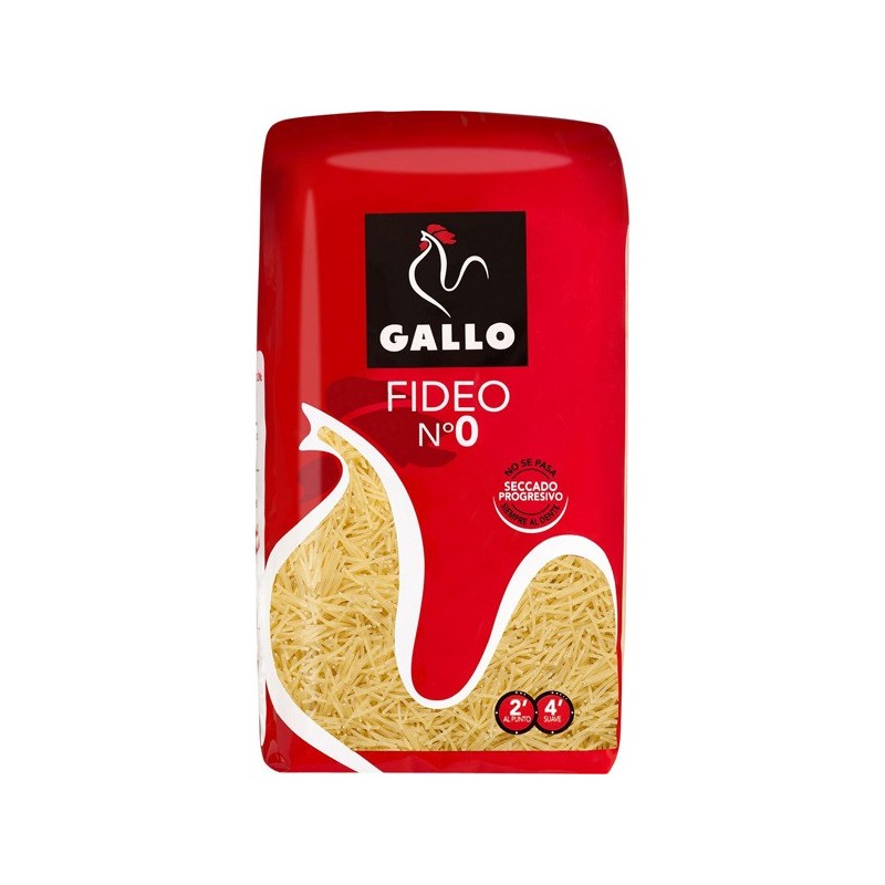 PASTA GALLO 500G FIDEO DEL 0