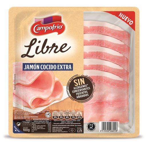 JAMON COCIDO LONCHAS CAMPOFRIO 100G