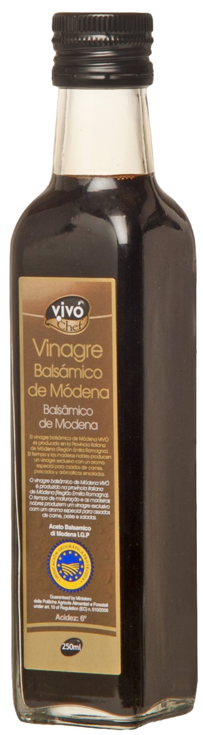 VINAGRE BALSAMICO VIVO 250ML CRISTAL