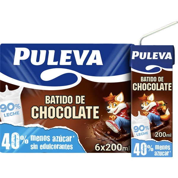 BATIDO PULEVA 6X200ML.CACAO