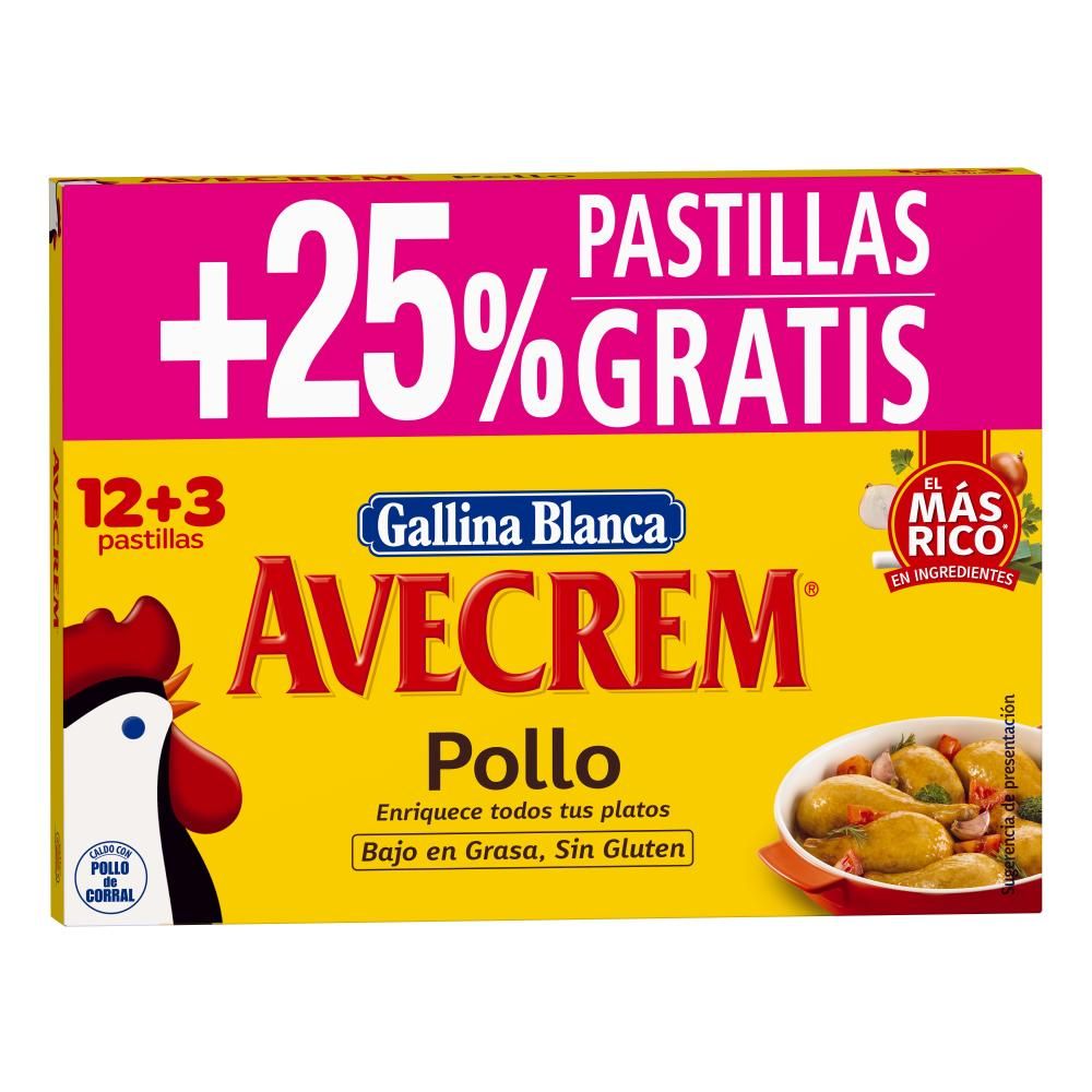 CALDO PASTILLAS AVECREM POLLO 12+3P.