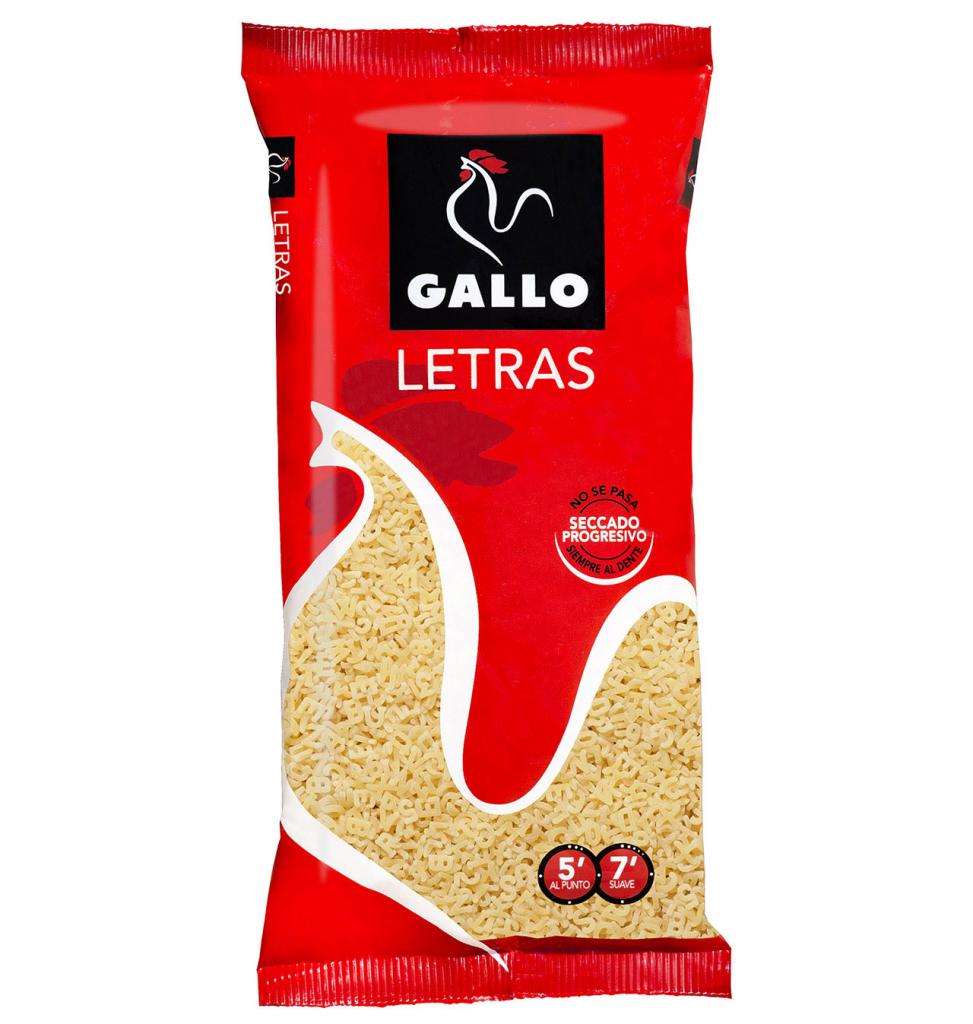 PASTA GALLO 250G LETRAS