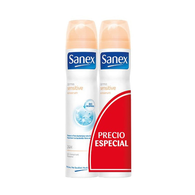 DESODORANTE SPRAY SANEX 2X200ML INVISIBLE