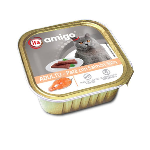 ALIMENTO GATO AMIGO 300G. PATE SALMON