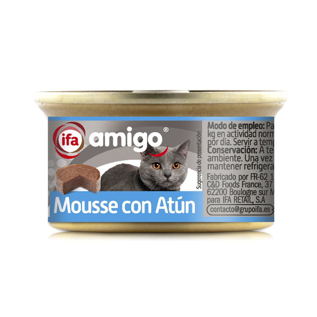 ALIMENTO GATO AMIGO 85G.MOUSSE ATUN