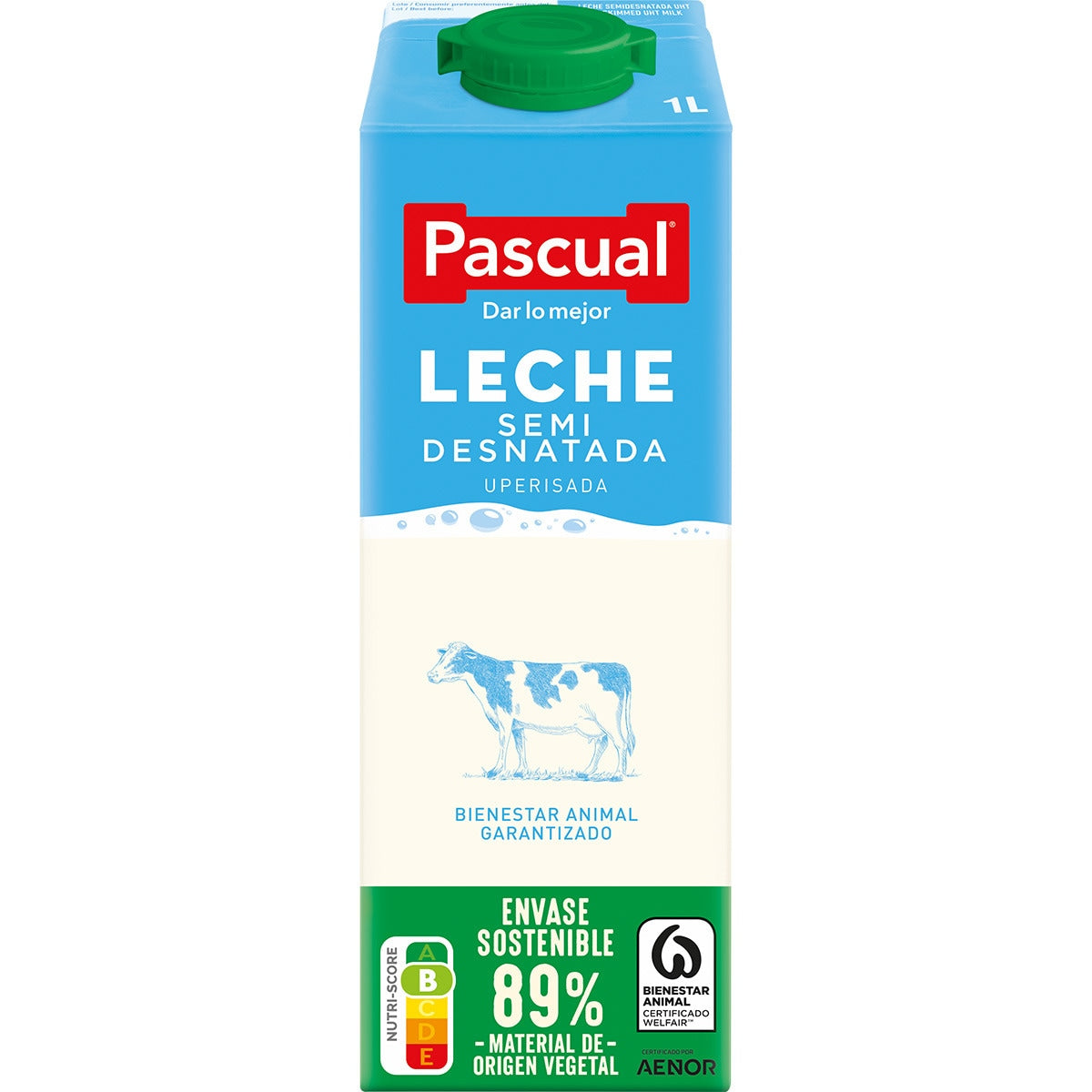 LECHE SEMIDESNATADA PASCUAL 1L