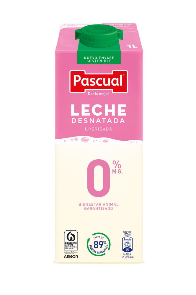 LECHE DESNATADA PASCUAL 1L