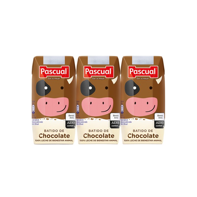 BATIDO PASCUAL 3X200ML.CHOCO.