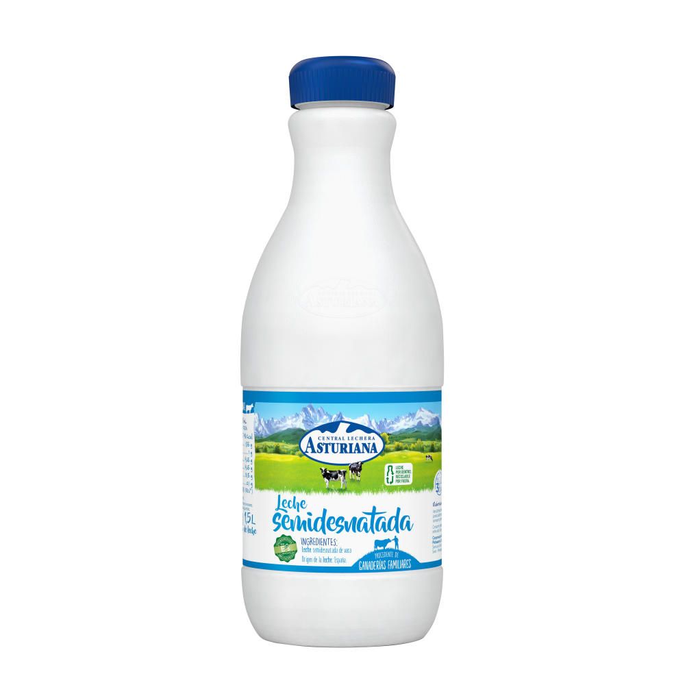 LECHE SEMIDESNATADA ASTURIANA 1.5L