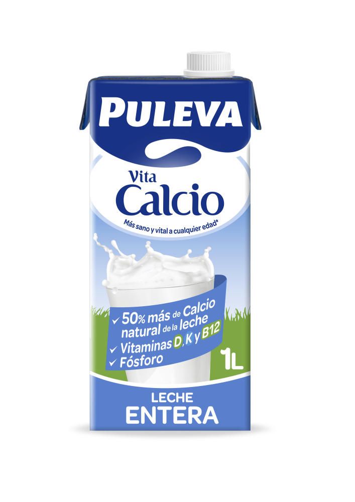 LECHE CALCIO ENTERA PULEVA 1L