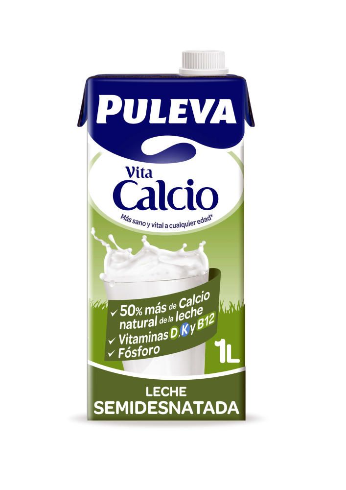 LECHE CALCIO SEMIDESNATADA PULEVA 1L