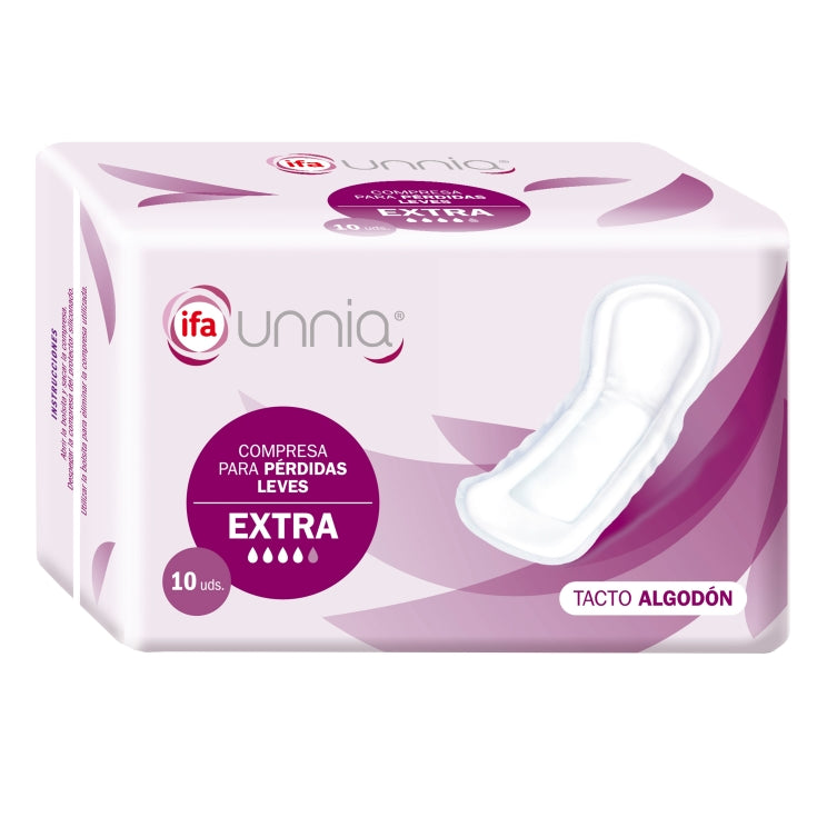 COMPRESA UNNIA INCONT.EXTRA 10UNI