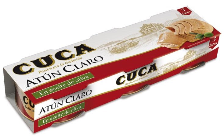 ATUN CLARO ACEITE OLIVA CUCA 3X65G RO70