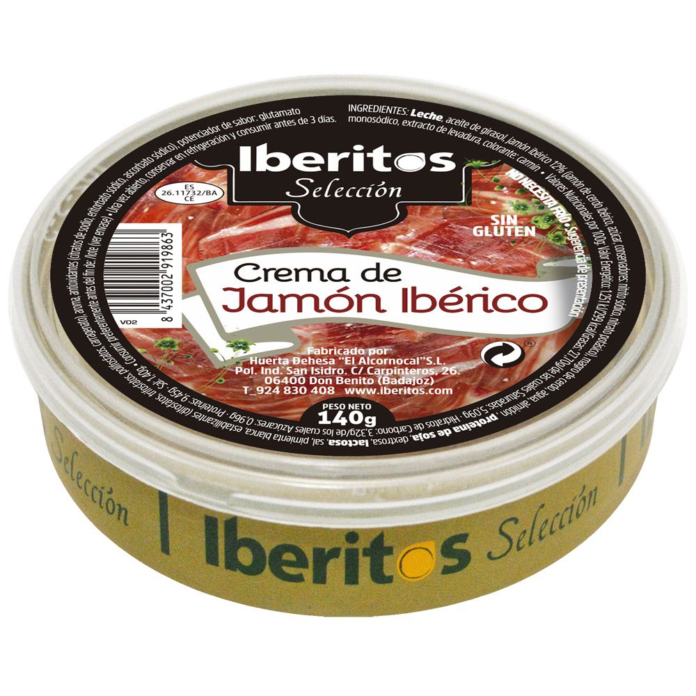 PATE IBERITOS CREMA JAMON 140G