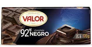 CHOCOLATE NEGRO 92% VALOR 170G