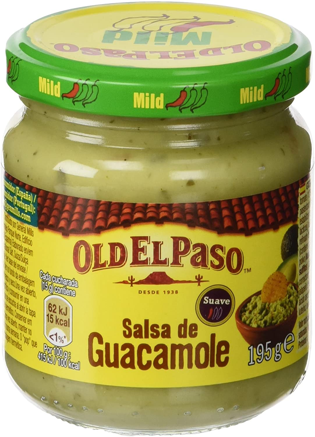 SALSA GUACAMOLE OLDELPASO 195G