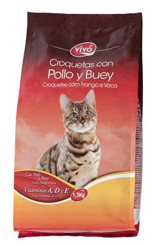 ALIMENTO GATO VIVO POLLO BUEY 1.5K